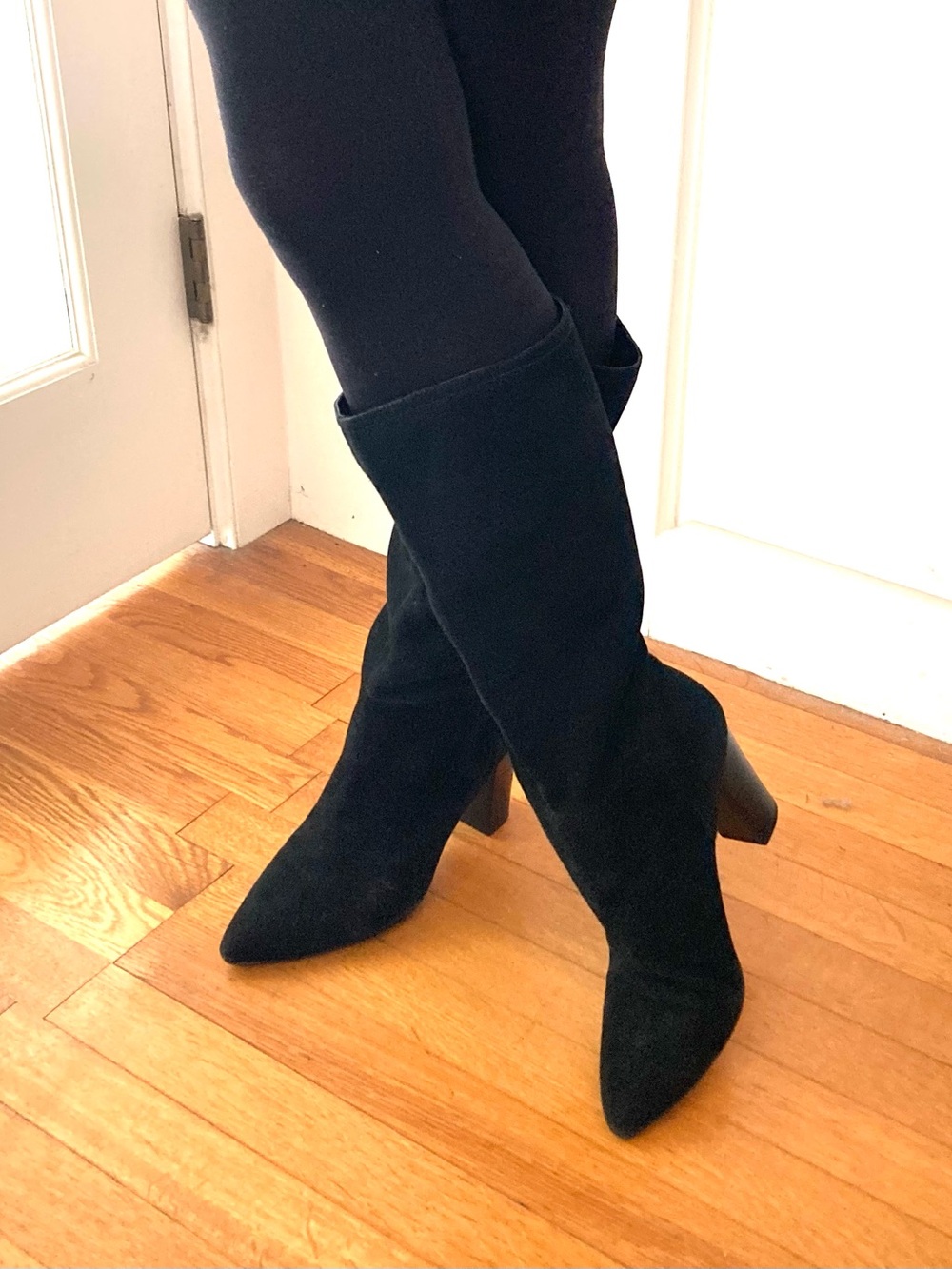 Black Suede Boots.  Cute and inExcellent Condition.
